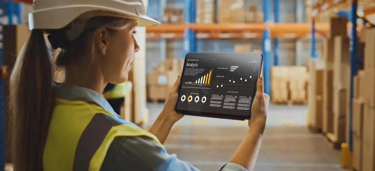 A visual representation of using warehouse management software for retail, highlighting IT outsourcing services.